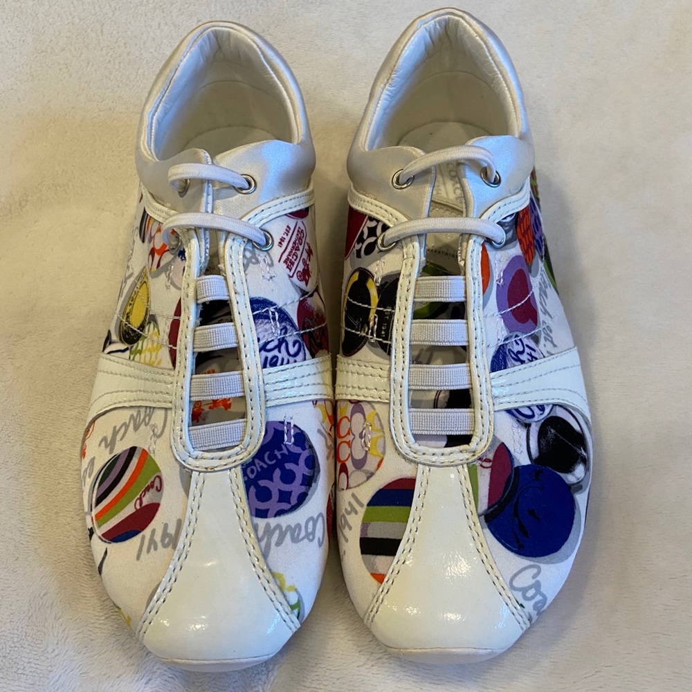 Vintage Coach Multicolor Sneakers; Sz. 7.5 m